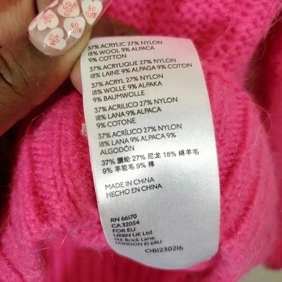 Anthropologie Pink Gold trim wool blend sweater.  Size xsmall - Picture 8 of 11